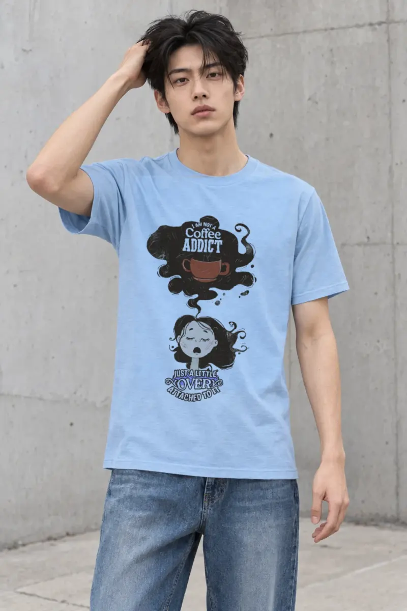 "Coffee Lover Attached" Heavyweight Unisex Crewneck T-shirt