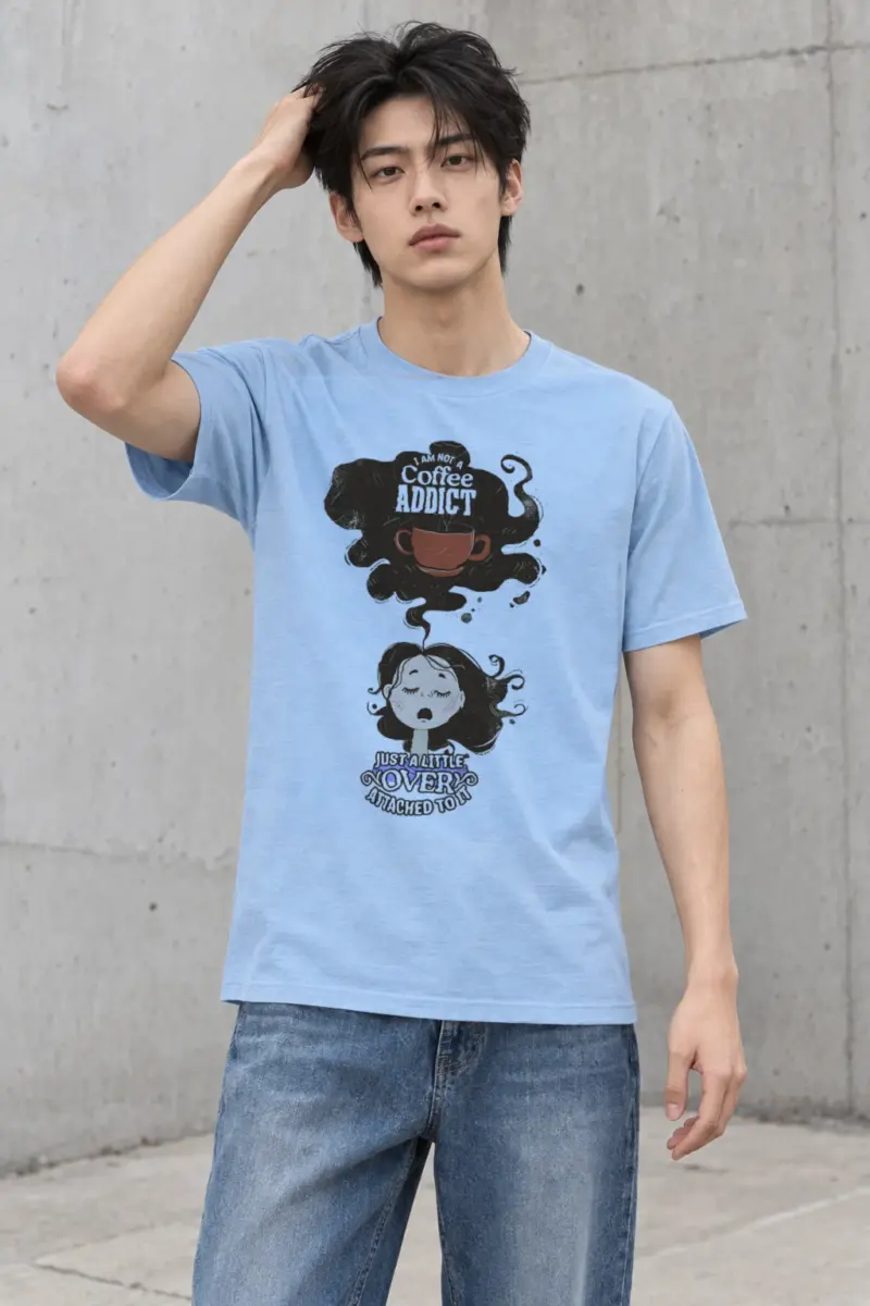 "Coffee Lover Attached" Heavyweight Unisex Crewneck T-shirt