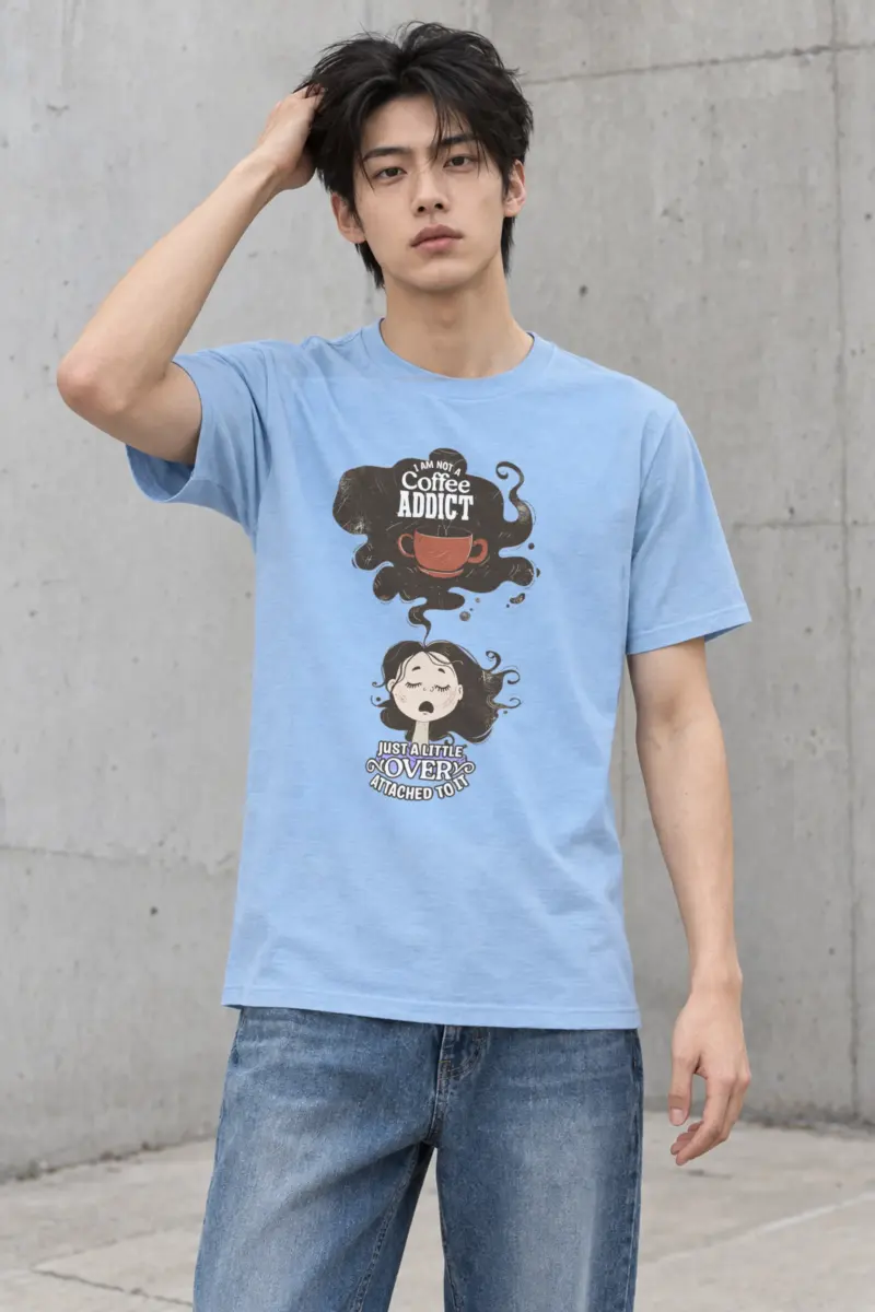 "Coffee Lover Attached" Heavyweight Unisex Crewneck T-shirt