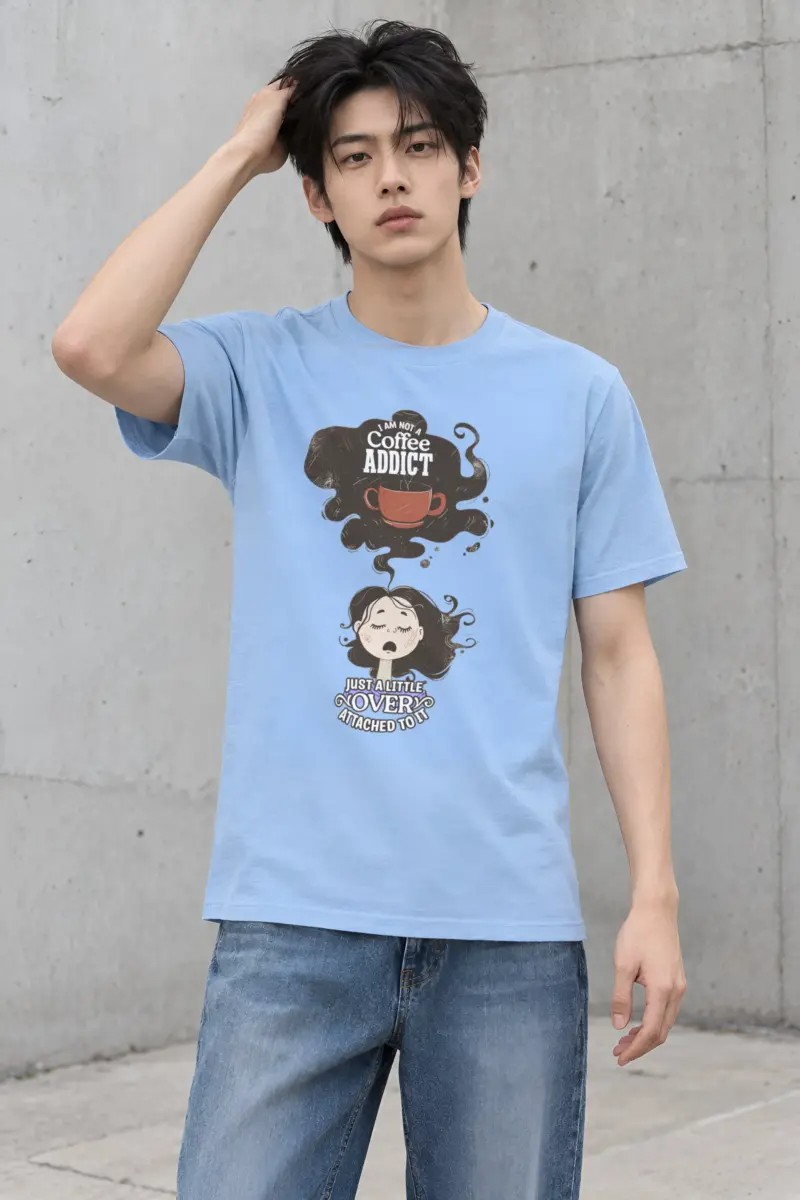 "Coffee Lover Attached" Heavyweight Unisex Crewneck T-shirt