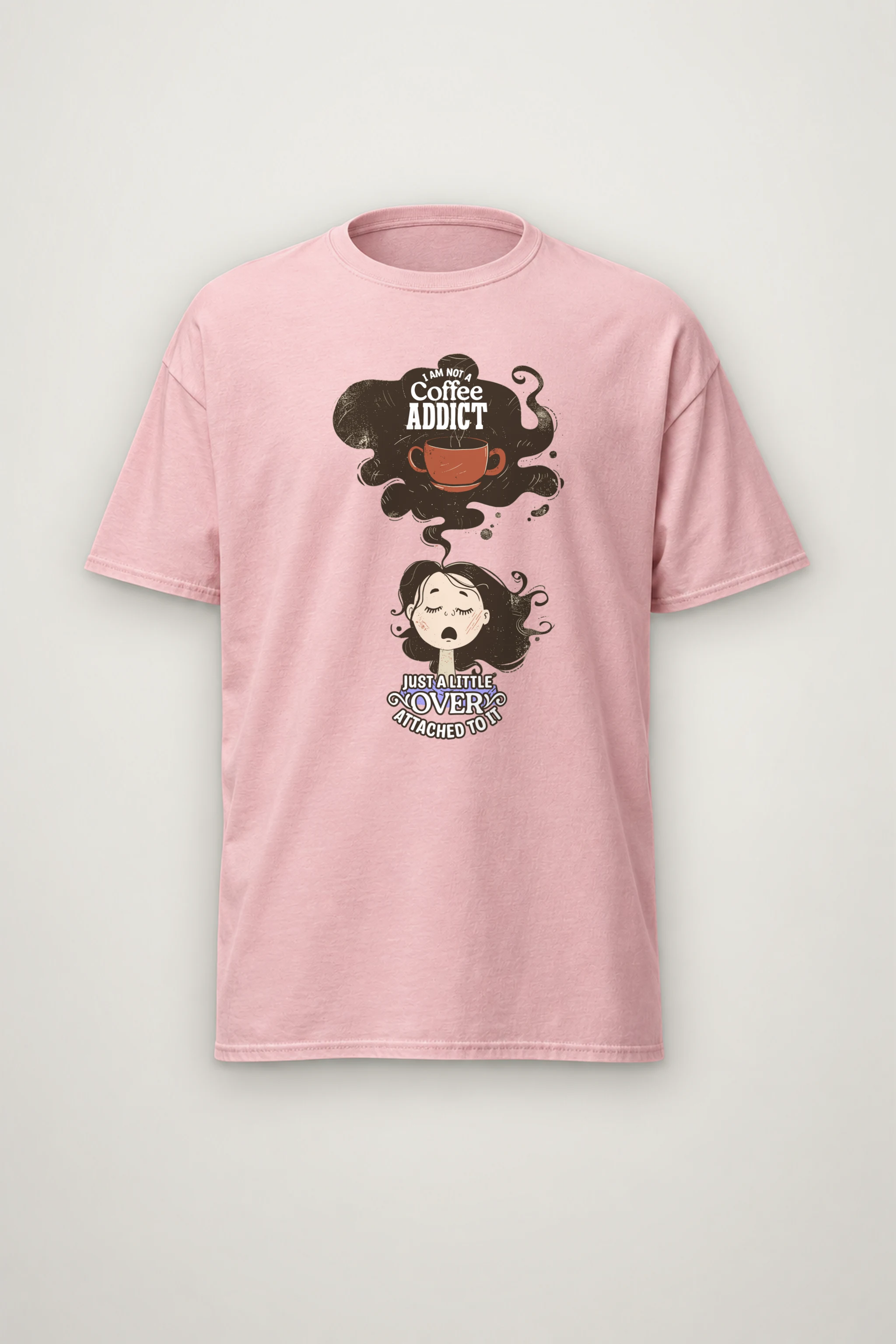 "Coffee Lover Attached" Heavyweight Unisex Crewneck T-shirt