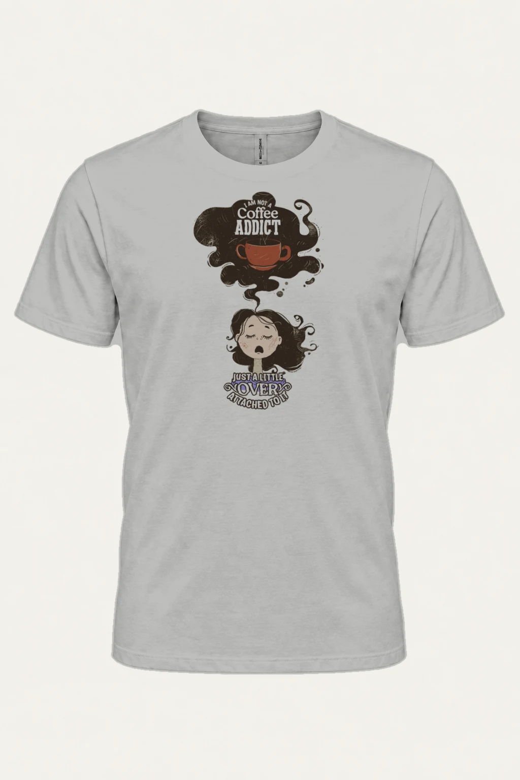"Coffee Lover Attached" Heavyweight Unisex Crewneck T-shirt | Gildan 5000