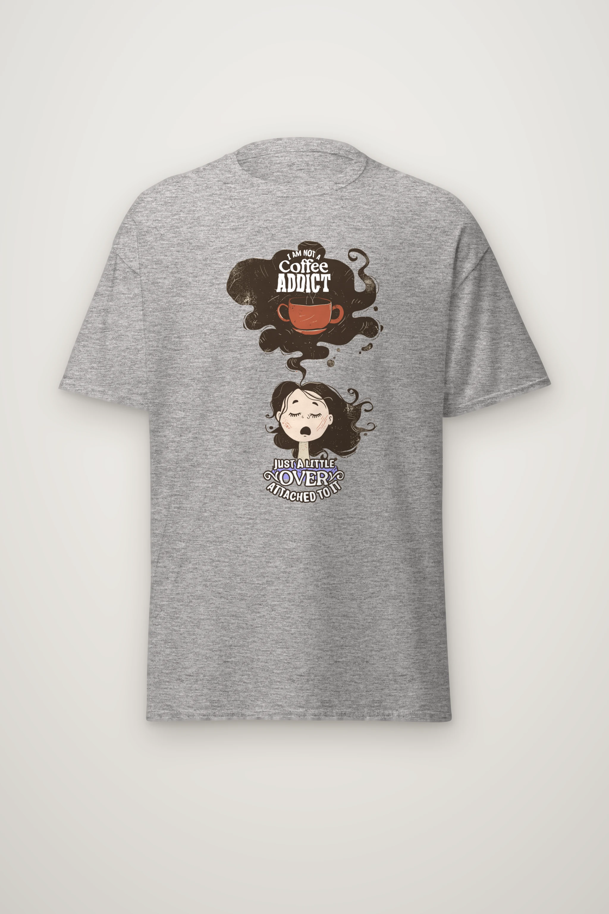 "Coffee Lover Attached" Heavyweight Unisex Crewneck T-shirt