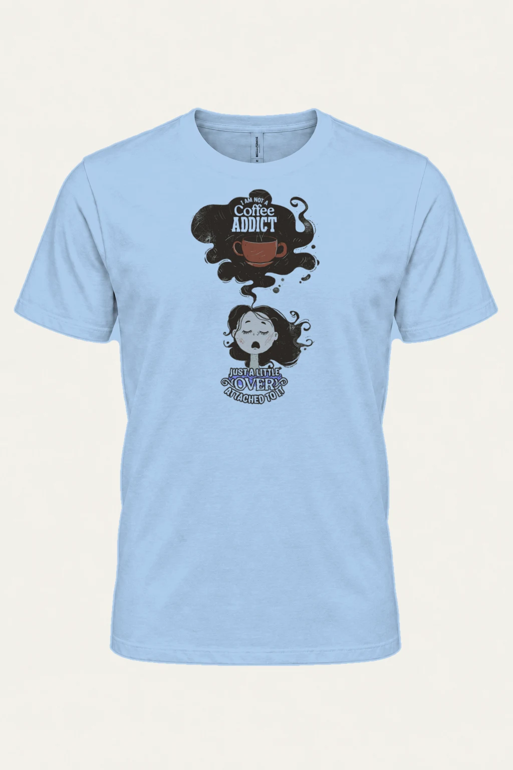 "Coffee Lover Attached" Heavyweight Unisex Crewneck T-shirt | Gildan 5000