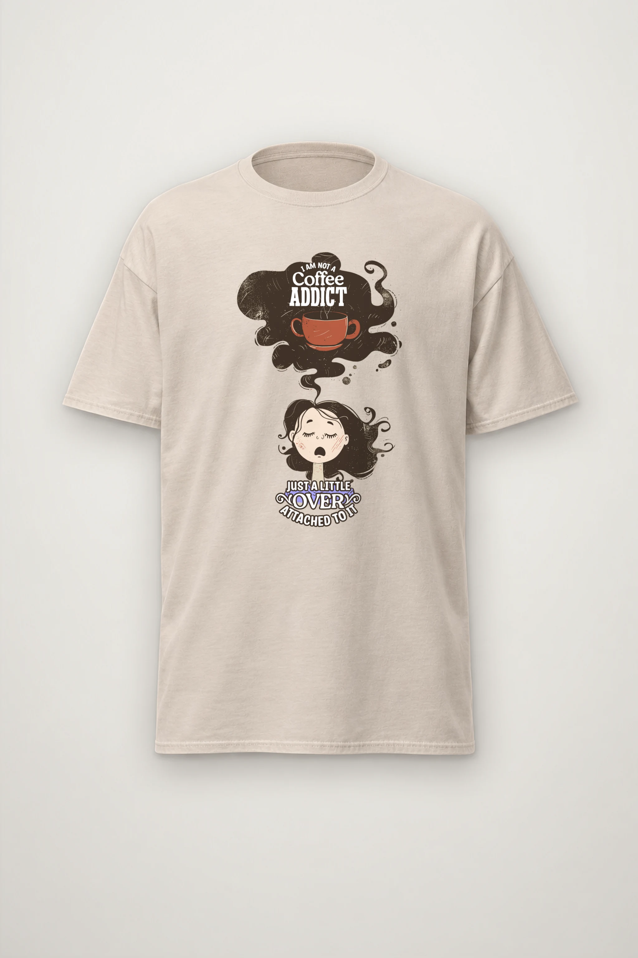 "Coffee Lover Attached" Heavyweight Unisex Crewneck T-shirt