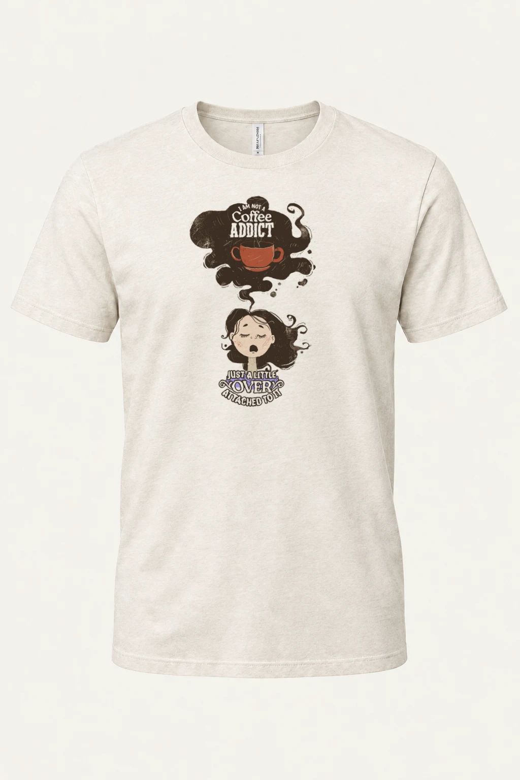 "Coffee Lover Attached" Heavyweight Unisex Crewneck T-shirt | Gildan 5000