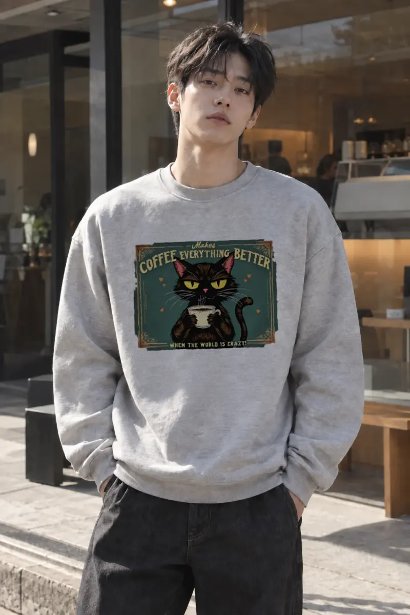 "Coffee Makes Everything Better" Heavy Blend Unisex Crewneck Sweatshirt | Gildan 18000