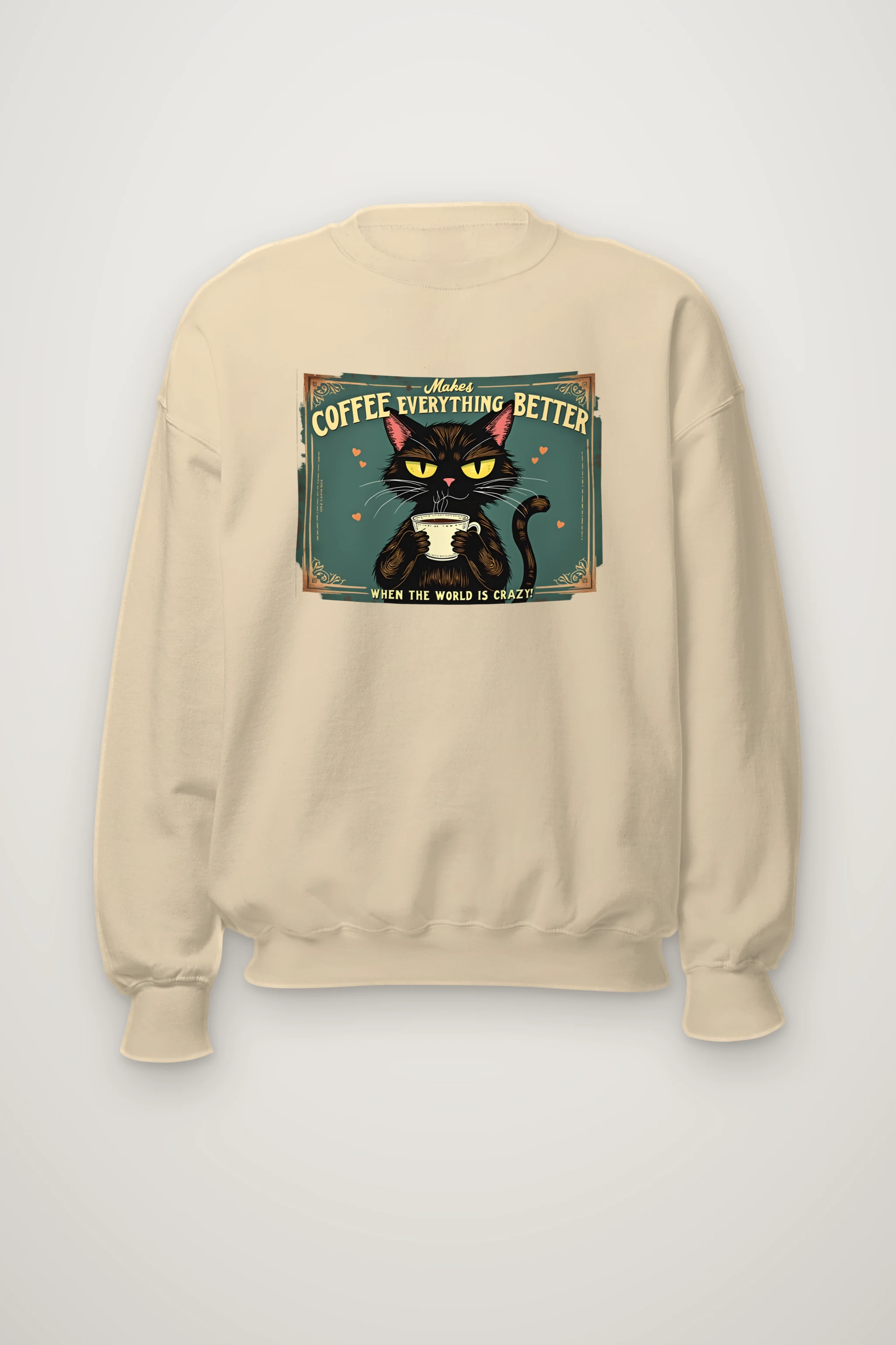 "Coffee Makes Everything Better" Heavy Blend Unisex Crewneck Sweatshirt