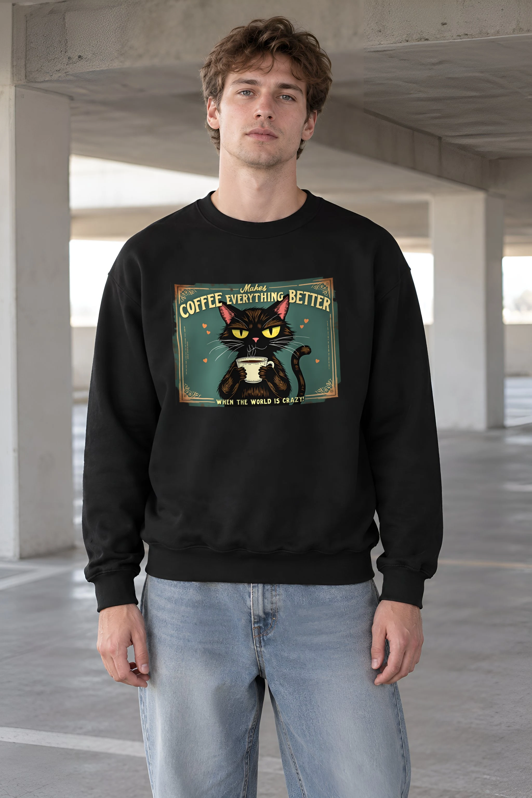 "Coffee Makes Everything Better" 1 Crewneck Sweatshirt