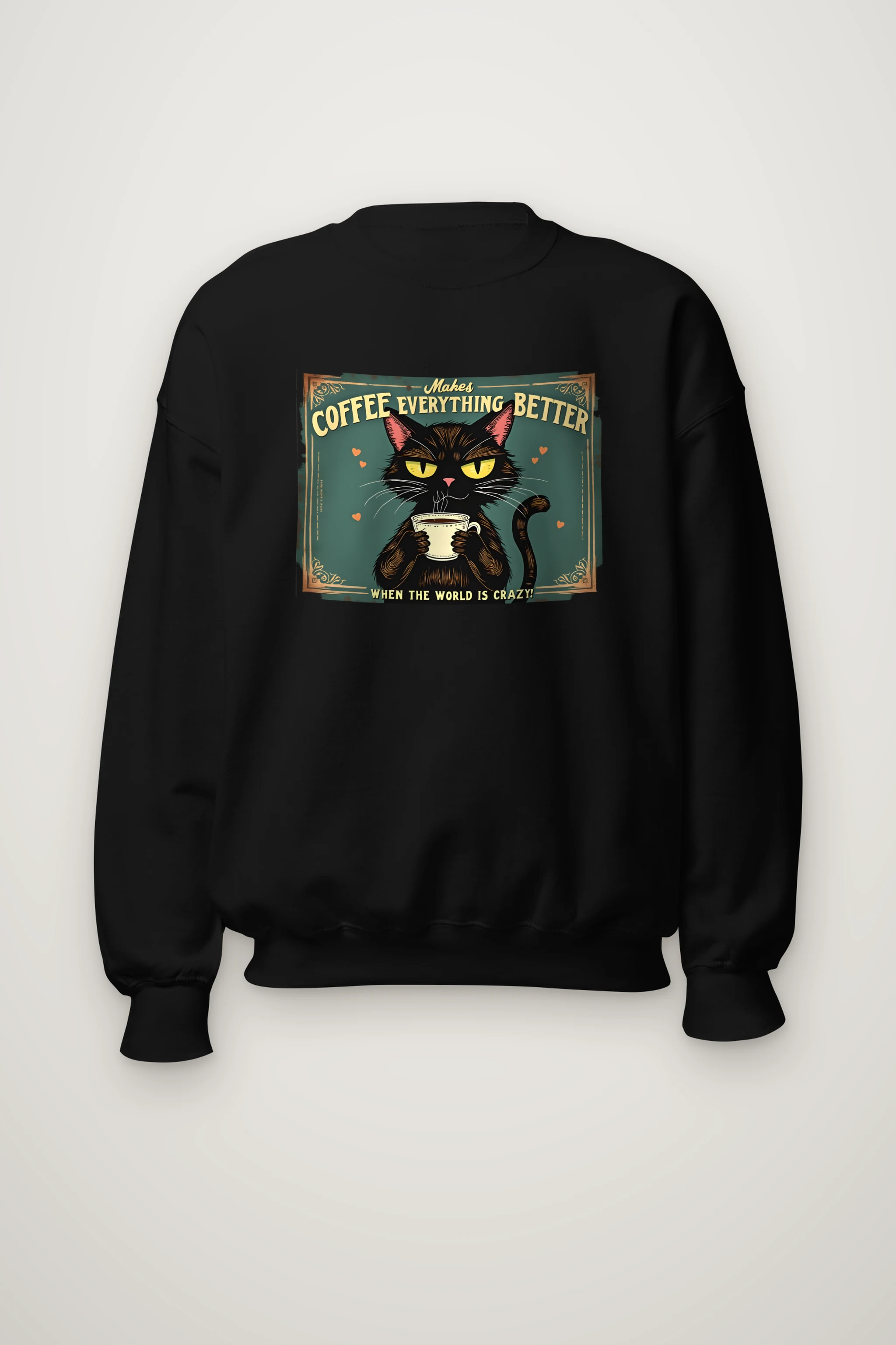 "Coffee Makes Everything Better" Heavy Blend Unisex Crewneck Sweatshirt