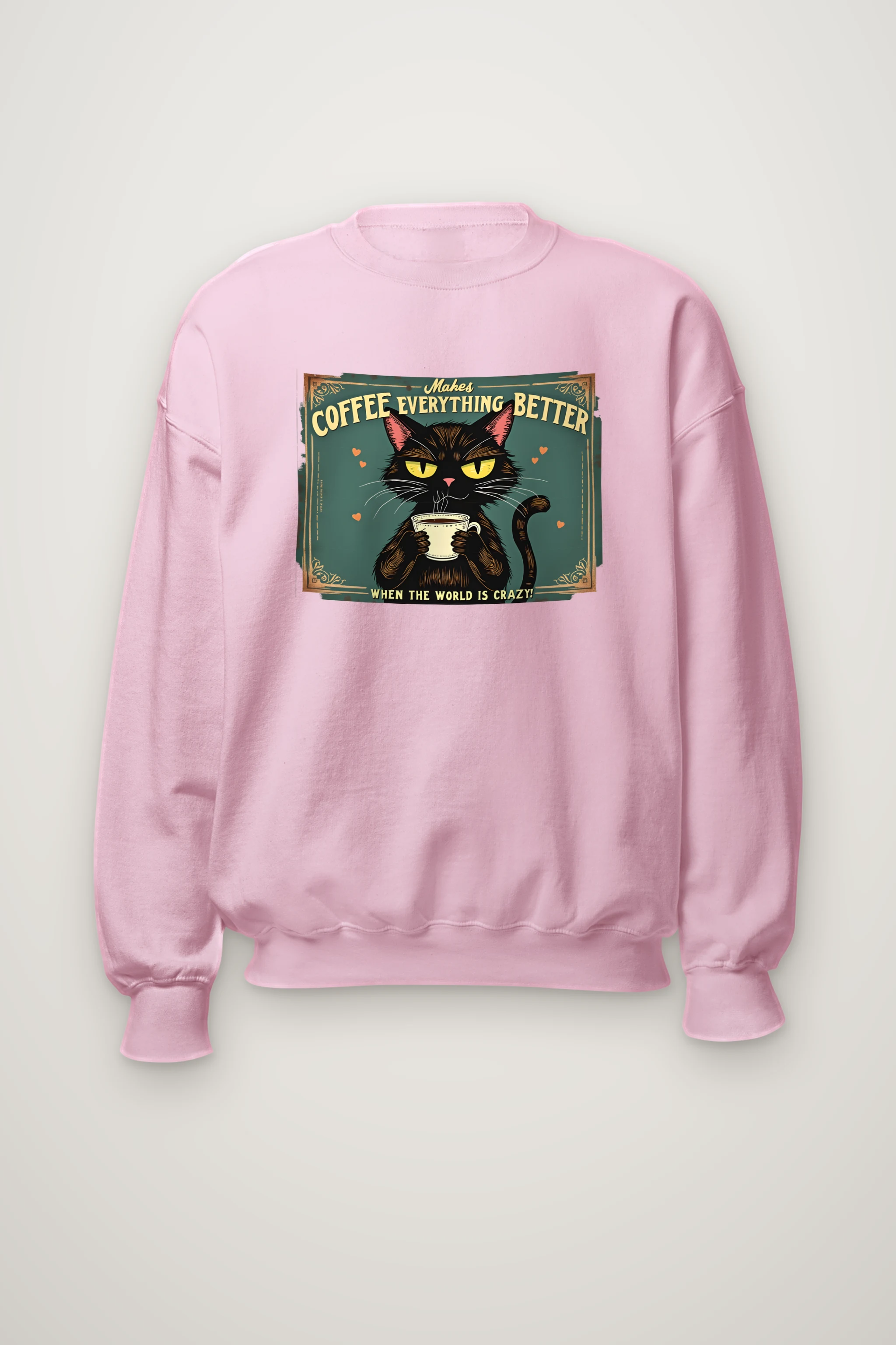 "Coffee Makes Everything Better" Heavy Blend Unisex Crewneck Sweatshirt
