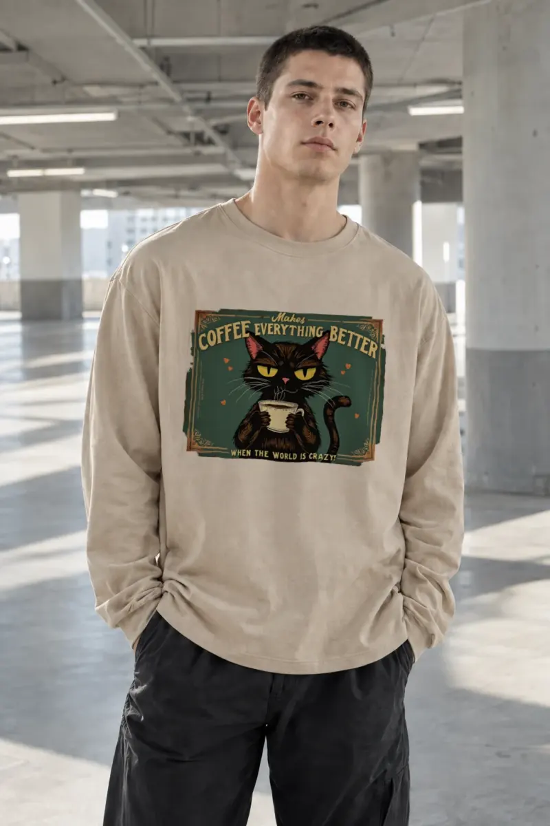 "Coffee Makes Everything Better" Unisex Longsleeve T-shirt | Gildan 2400