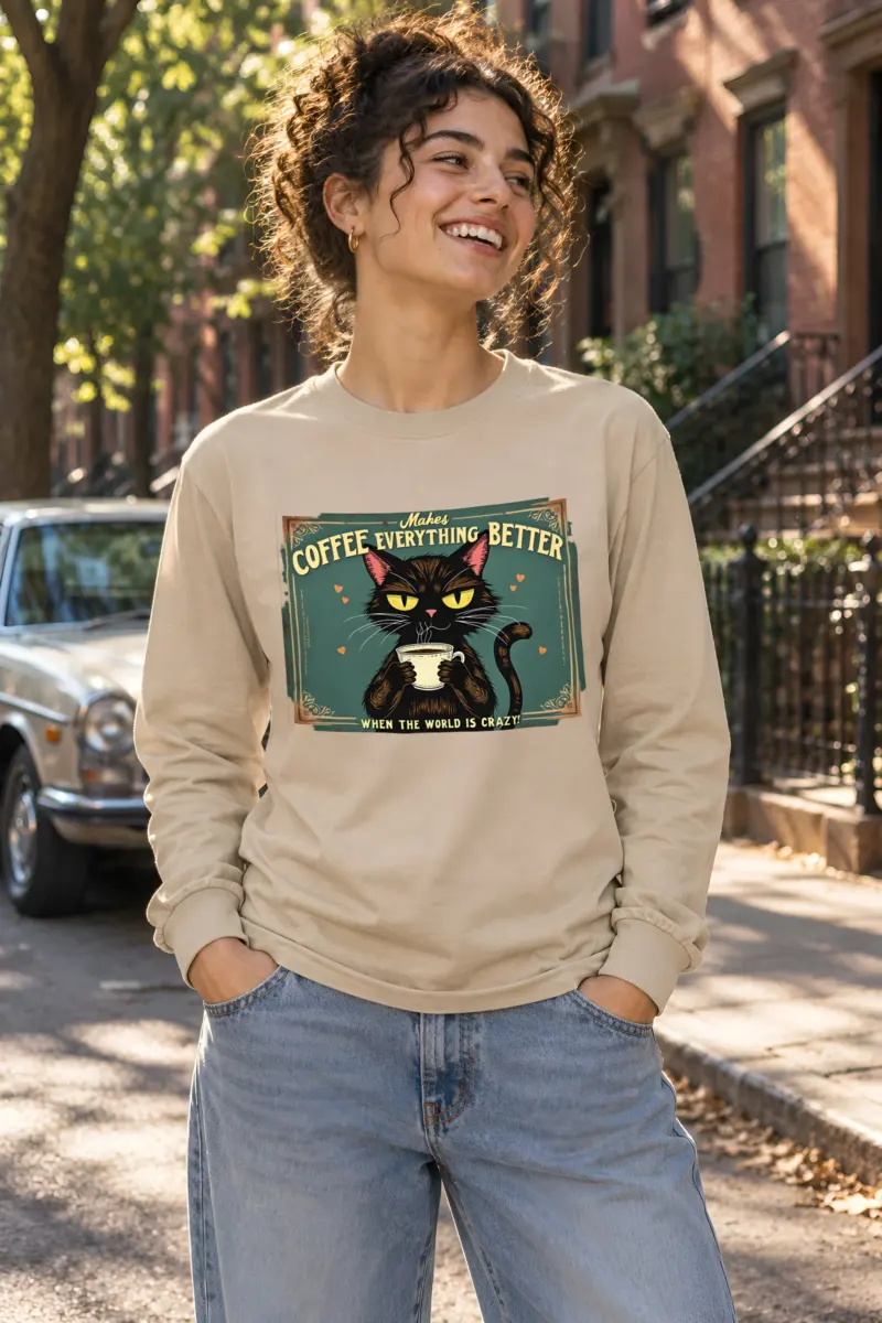 "Coffee Makes Everything Better" Unisex Longsleeve T-shirt