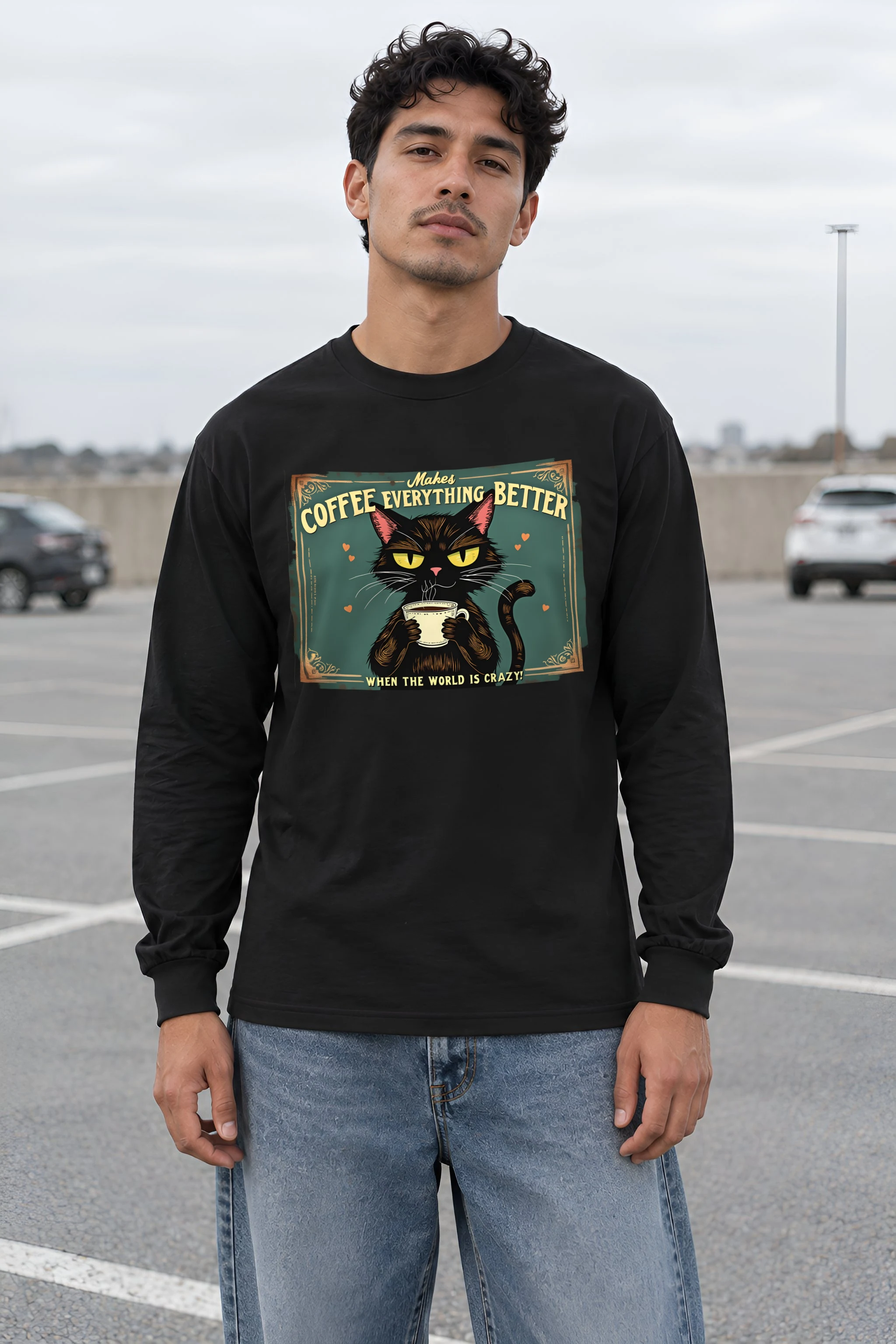 "Coffee Makes Everything Better" Unisex Longsleeve T-shirt