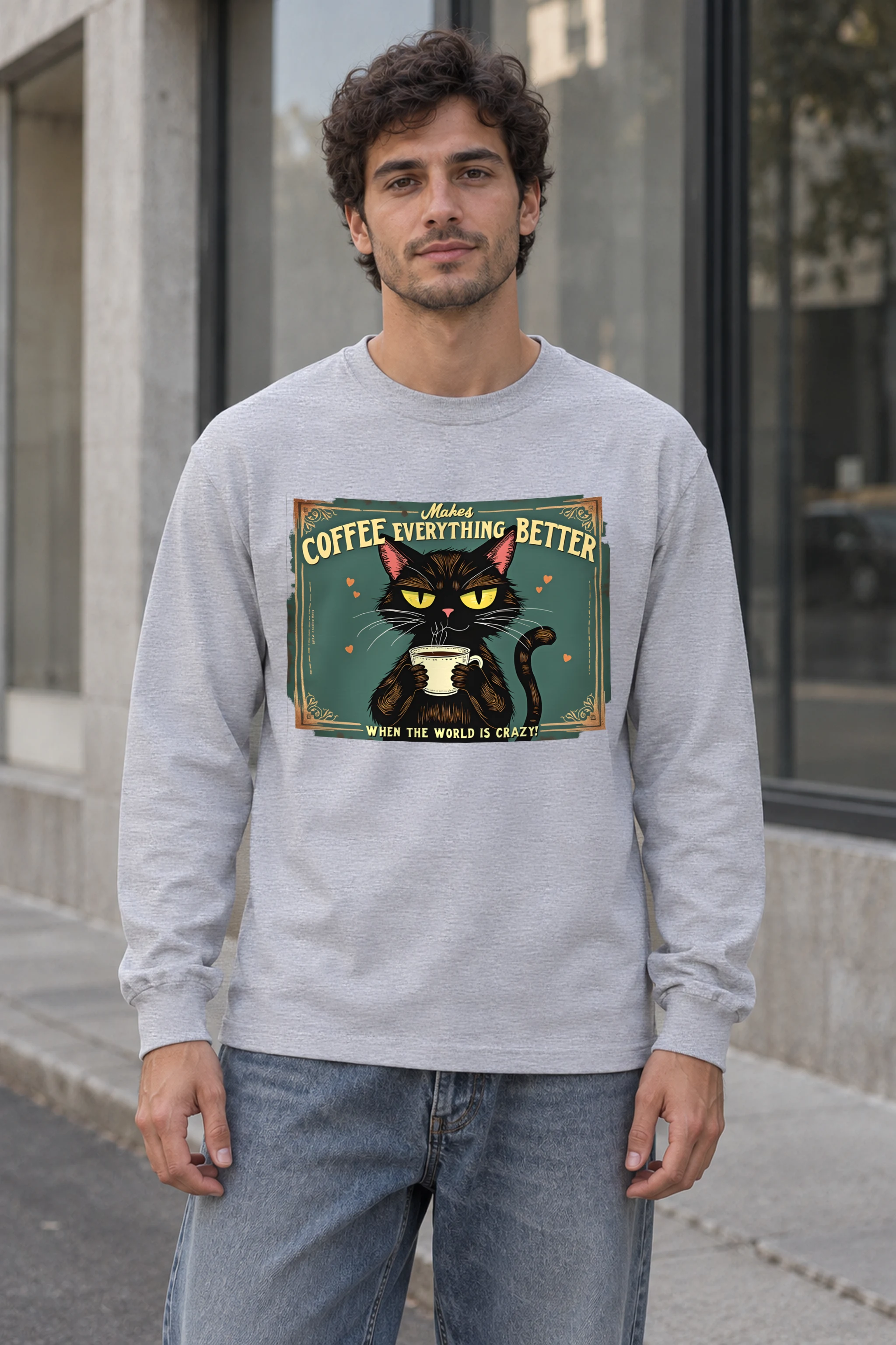 "Coffee Makes Everything Better" Unisex Longsleeve T-shirt