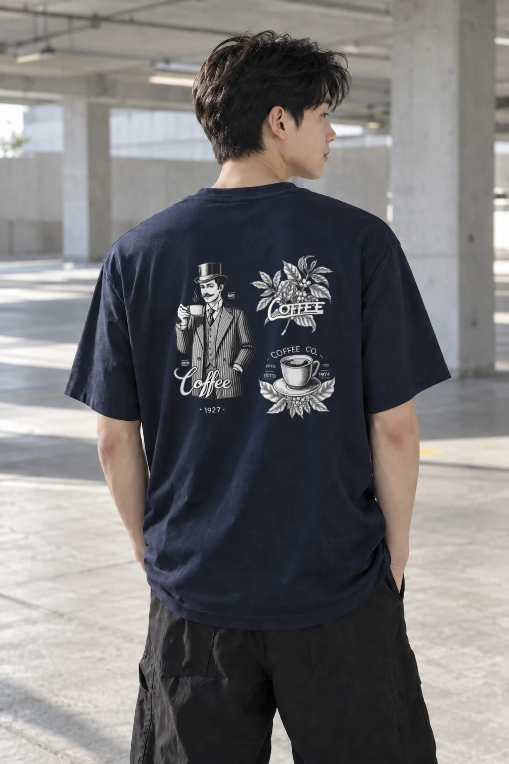 "Coffee Merchant 1927" Heavyweight Unisex Crewneck T-shirt | Gildan 5000