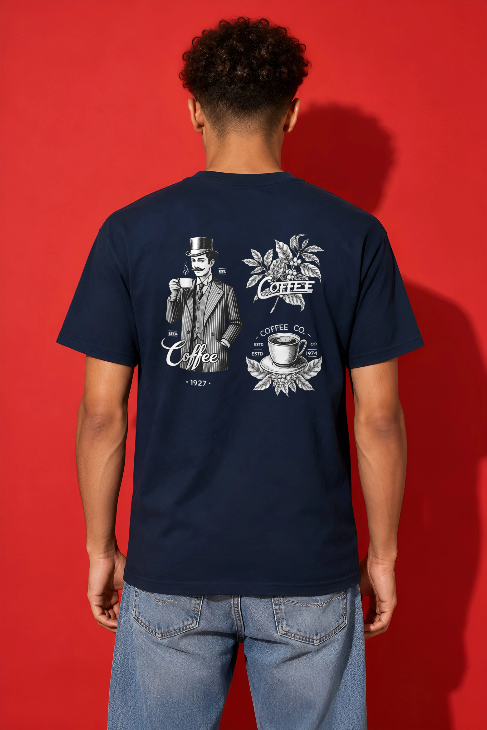 "Coffee Merchant 1927" Heavyweight Unisex Crewneck T-shirt