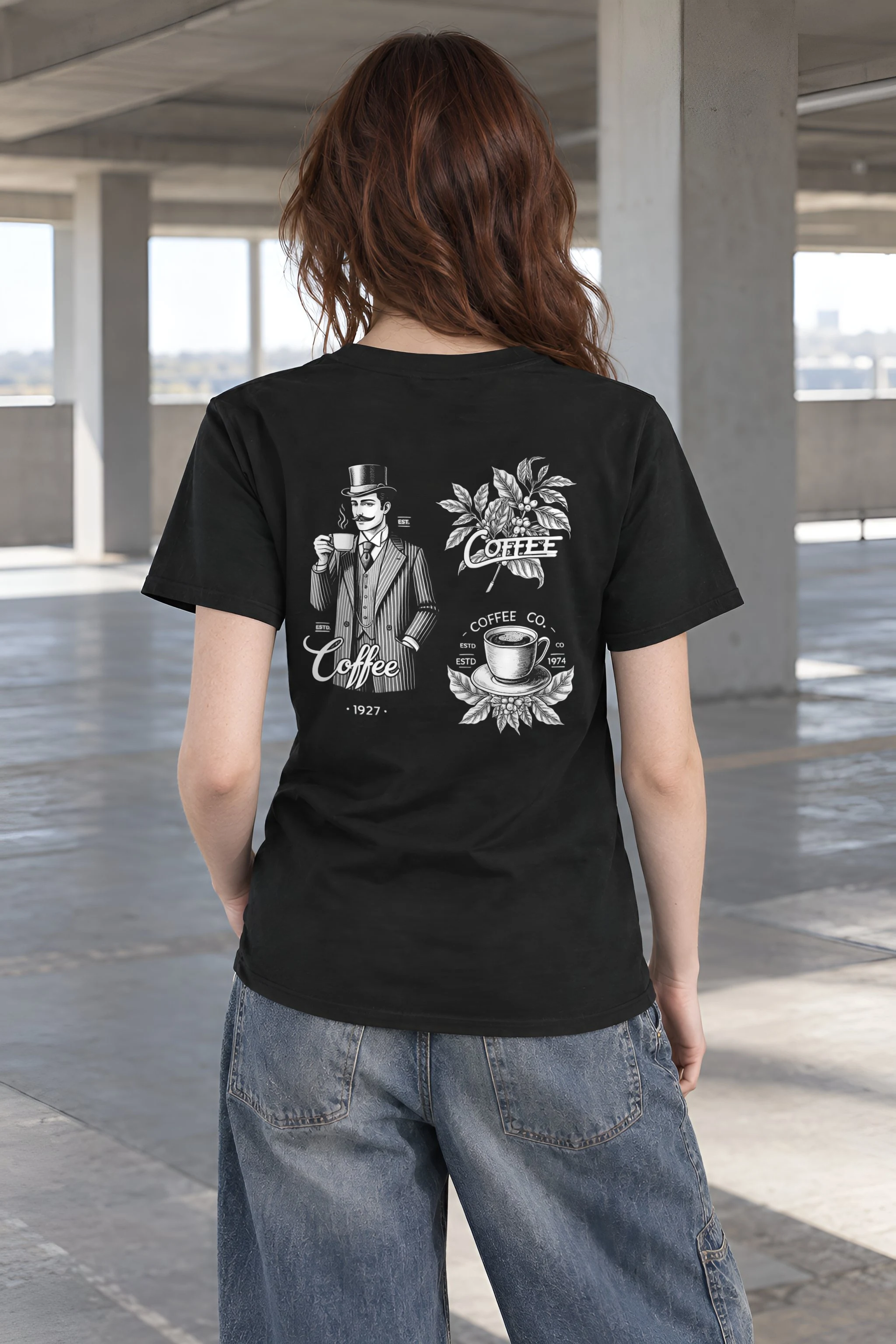 "Coffee Merchant 1927" Heavyweight Unisex Crewneck T-shirt