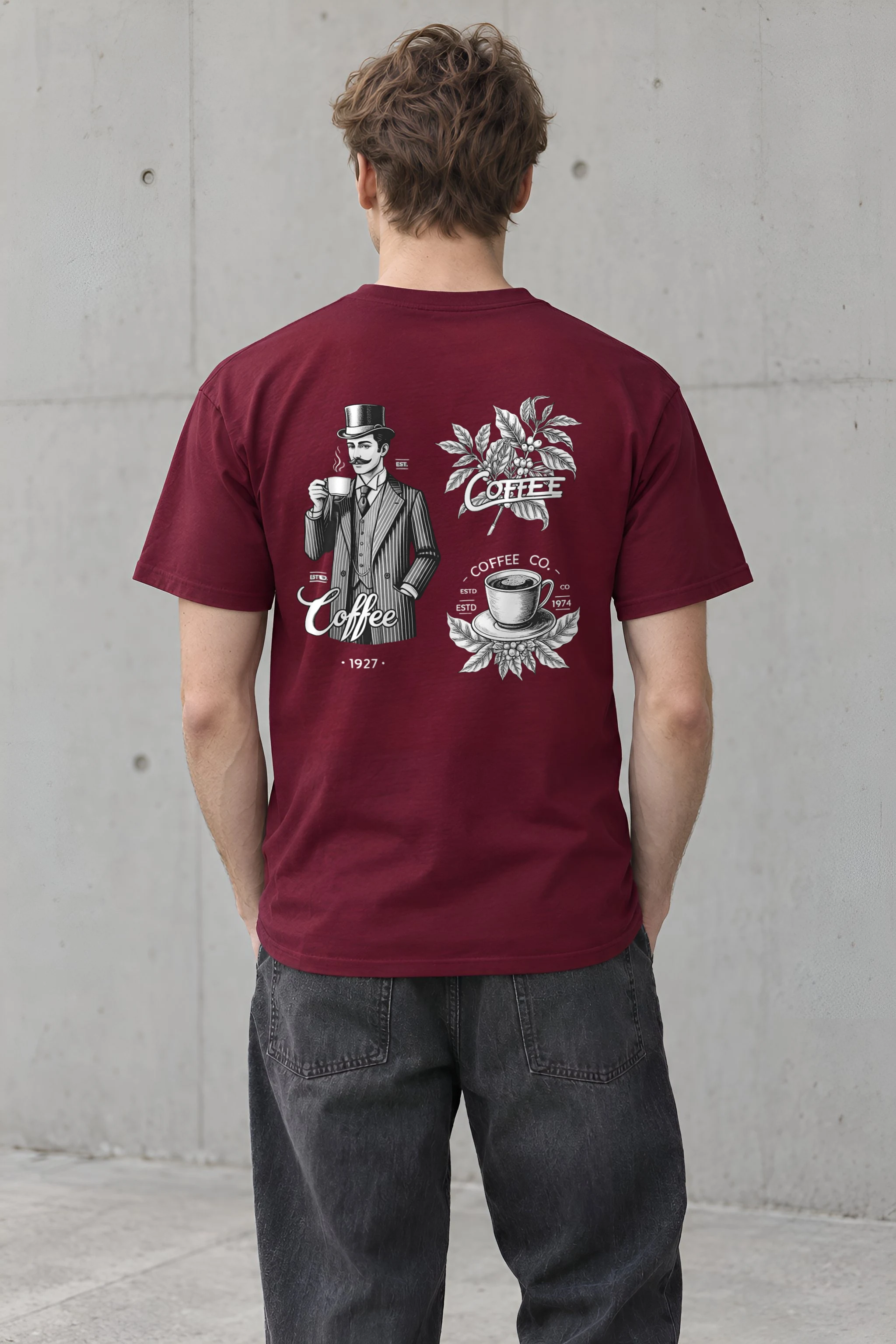 "Coffee Merchant 1927" Heavyweight Unisex Crewneck T-shirt