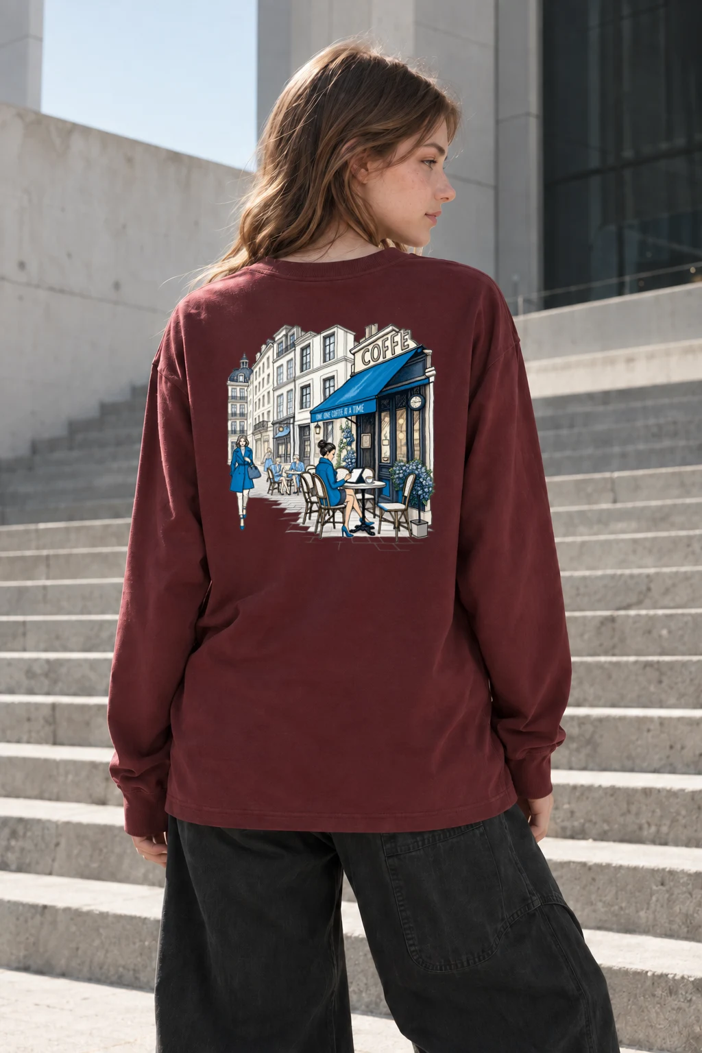"Coffee One Cup" Unisex Longsleeve T-shirt | Gildan 2400