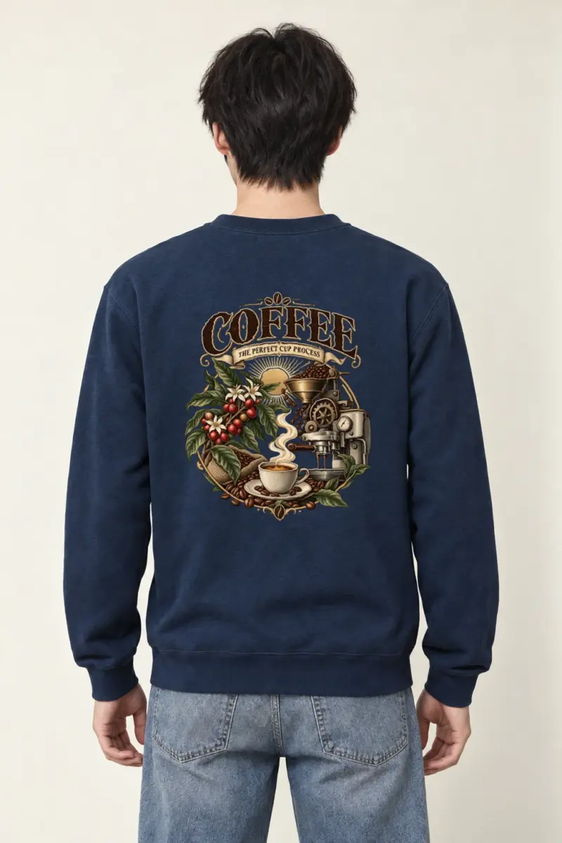 "Coffee Process" Heavy Blend Unisex Crewneck Sweatshirt