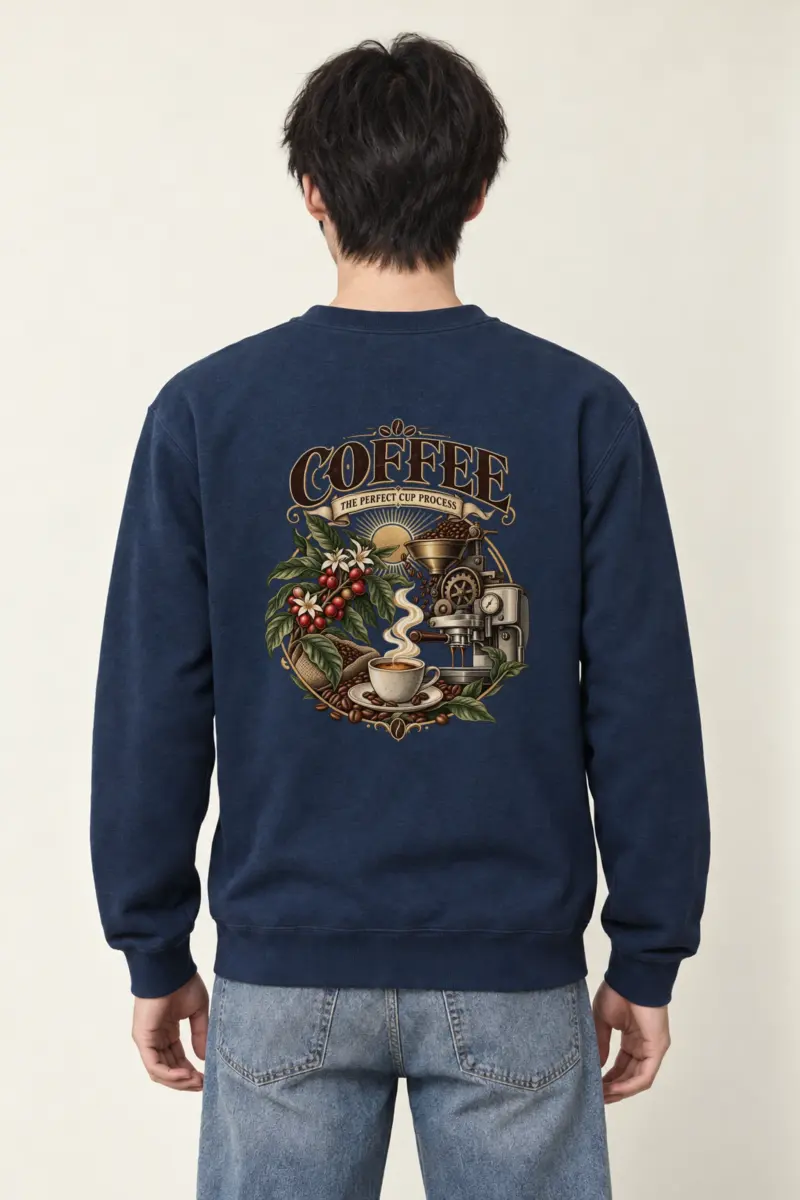 "Coffee Process" Heavy Blend Unisex Crewneck Sweatshirt