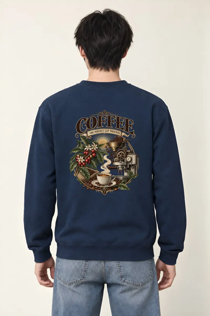 "Coffee Process" Heavy Blend Unisex Crewneck Sweatshirt