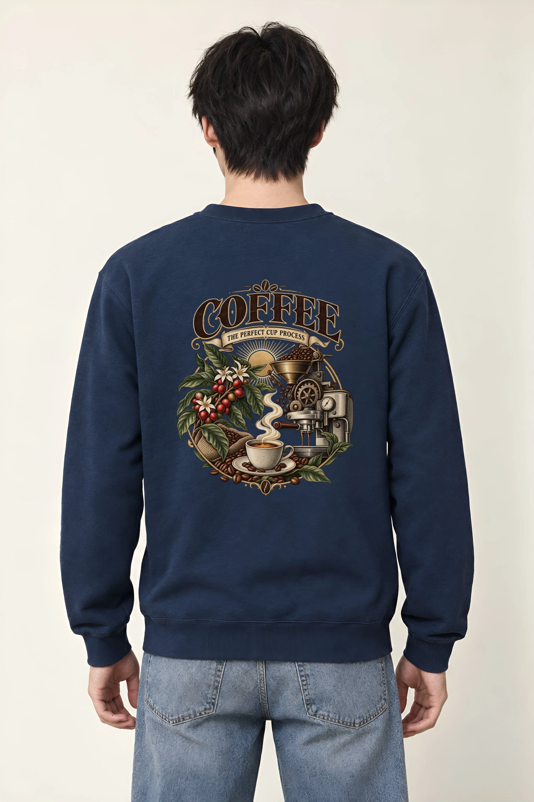 "Coffee Process" Heavy Blend Unisex Crewneck Sweatshirt
