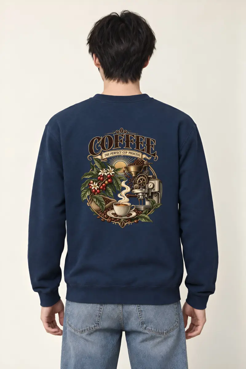 "Coffee Process" Heavy Blend Unisex Crewneck Sweatshirt