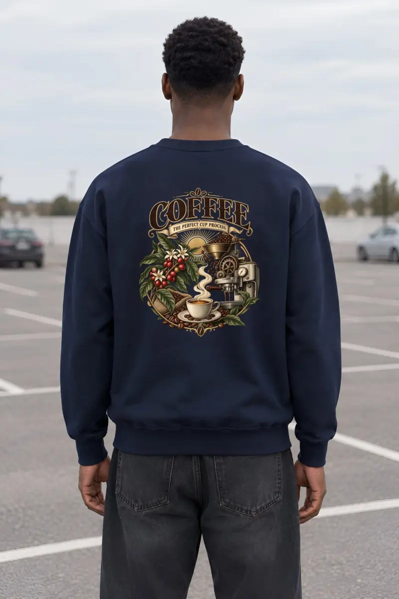 "Coffee Process" Heavy Blend Unisex Crewneck Sweatshirt