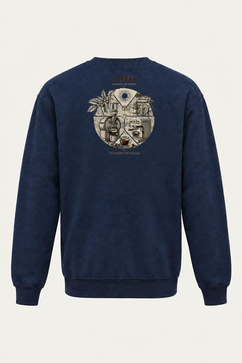 "Coffee Process" Heavy Blend Unisex Crewneck Sweatshirt | Gildan 18000