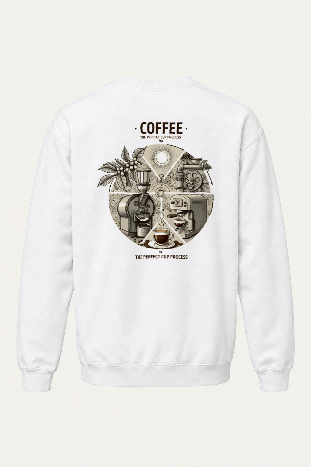 "Coffee Process" Heavy Blend Unisex Crewneck Sweatshirt | Gildan 18000