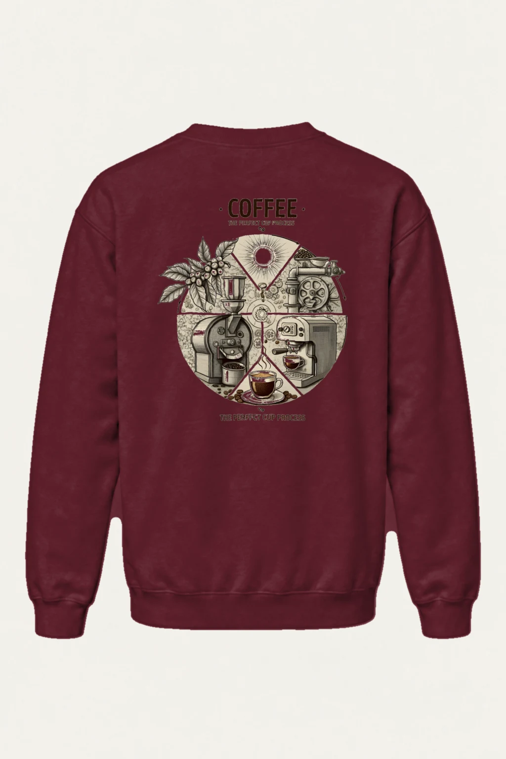 "Coffee Process" Heavy Blend Unisex Crewneck Sweatshirt | Gildan 18000