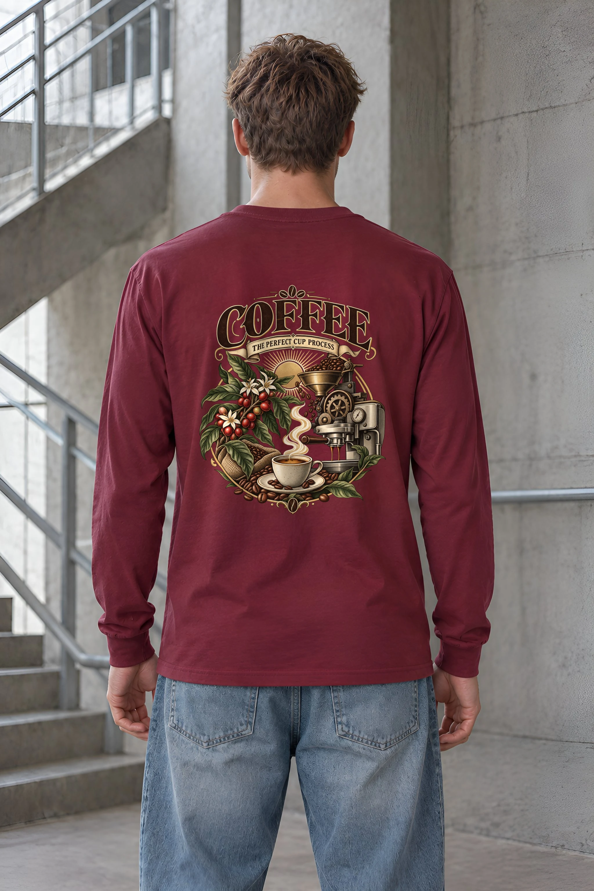 "Coffee Process" Unisex Longsleeve T-shirt