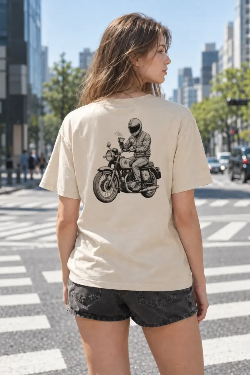 "Coffee Ride 83" Heavyweight Unisex Crewneck T-shirt | Gildan 5000