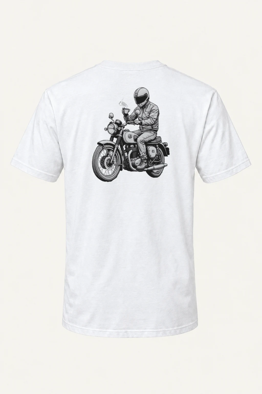 "Coffee Ride 83" Heavyweight Unisex Crewneck T-shirt | Gildan 5000