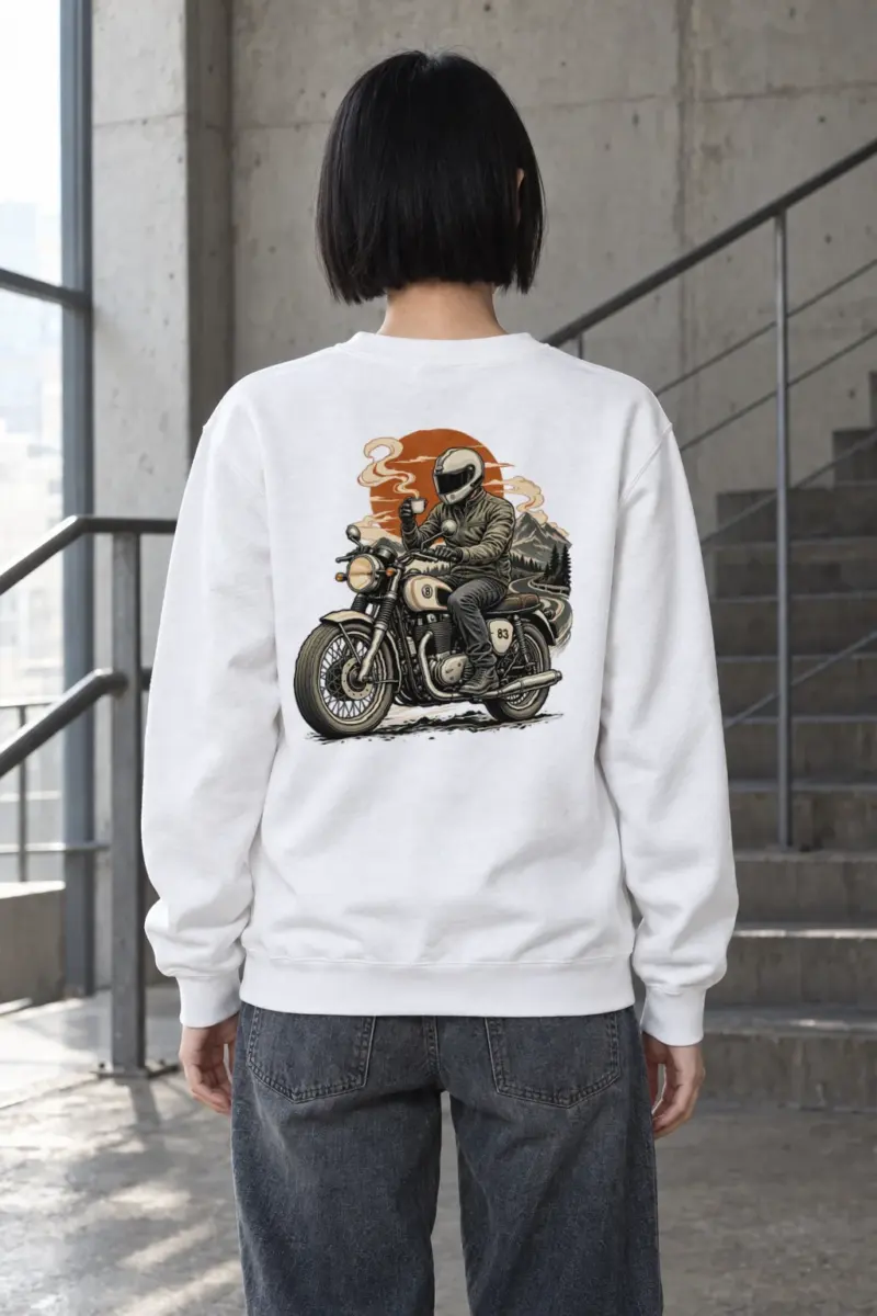 "Coffee Run Rider" Heavy Blend Unisex Crewneck Sweatshirt | Gildan 18000