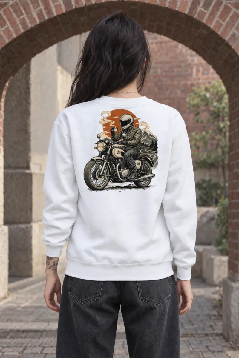"Coffee Run Rider" Heavy Blend Unisex Crewneck Sweatshirt