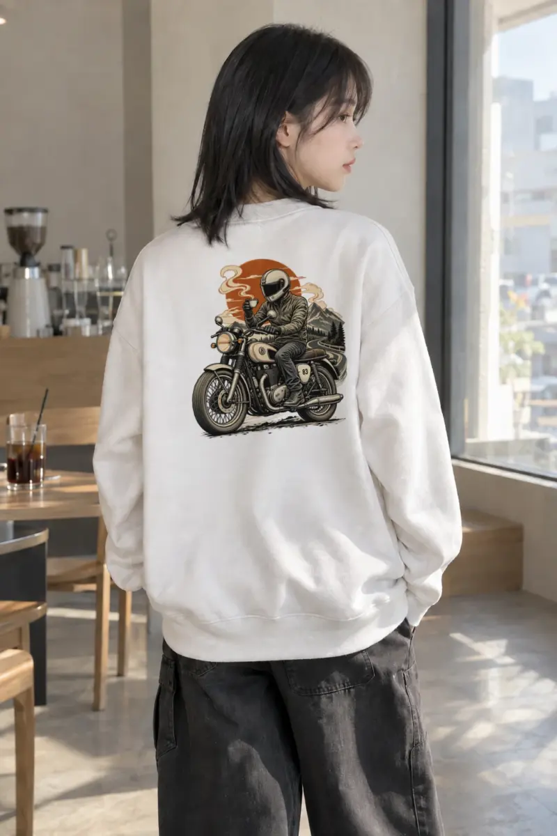 "Coffee Run Rider" Heavy Blend Unisex Crewneck Sweatshirt | Gildan 18000