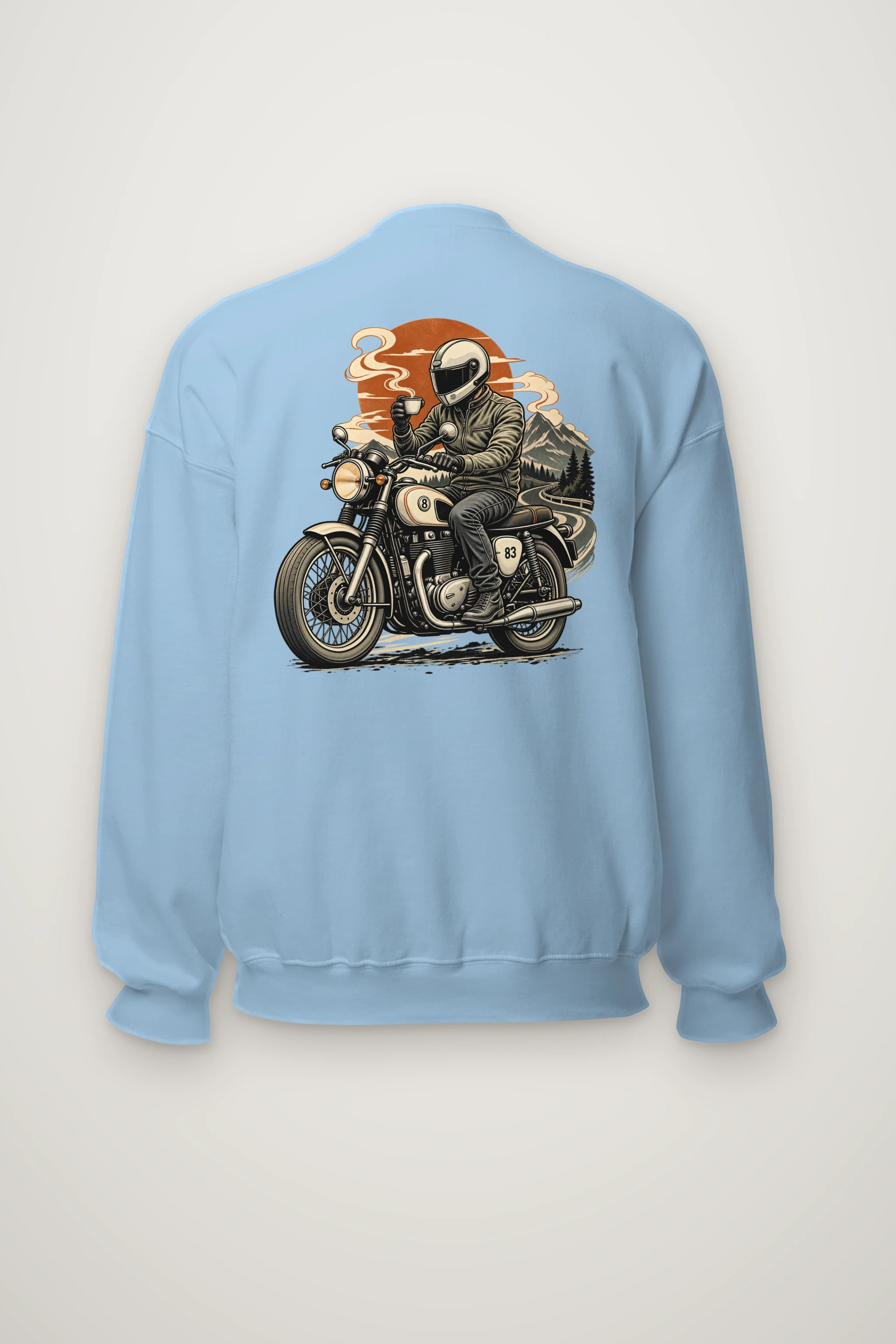 "Coffee Run Rider" Heavy Blend Unisex Crewneck Sweatshirt
