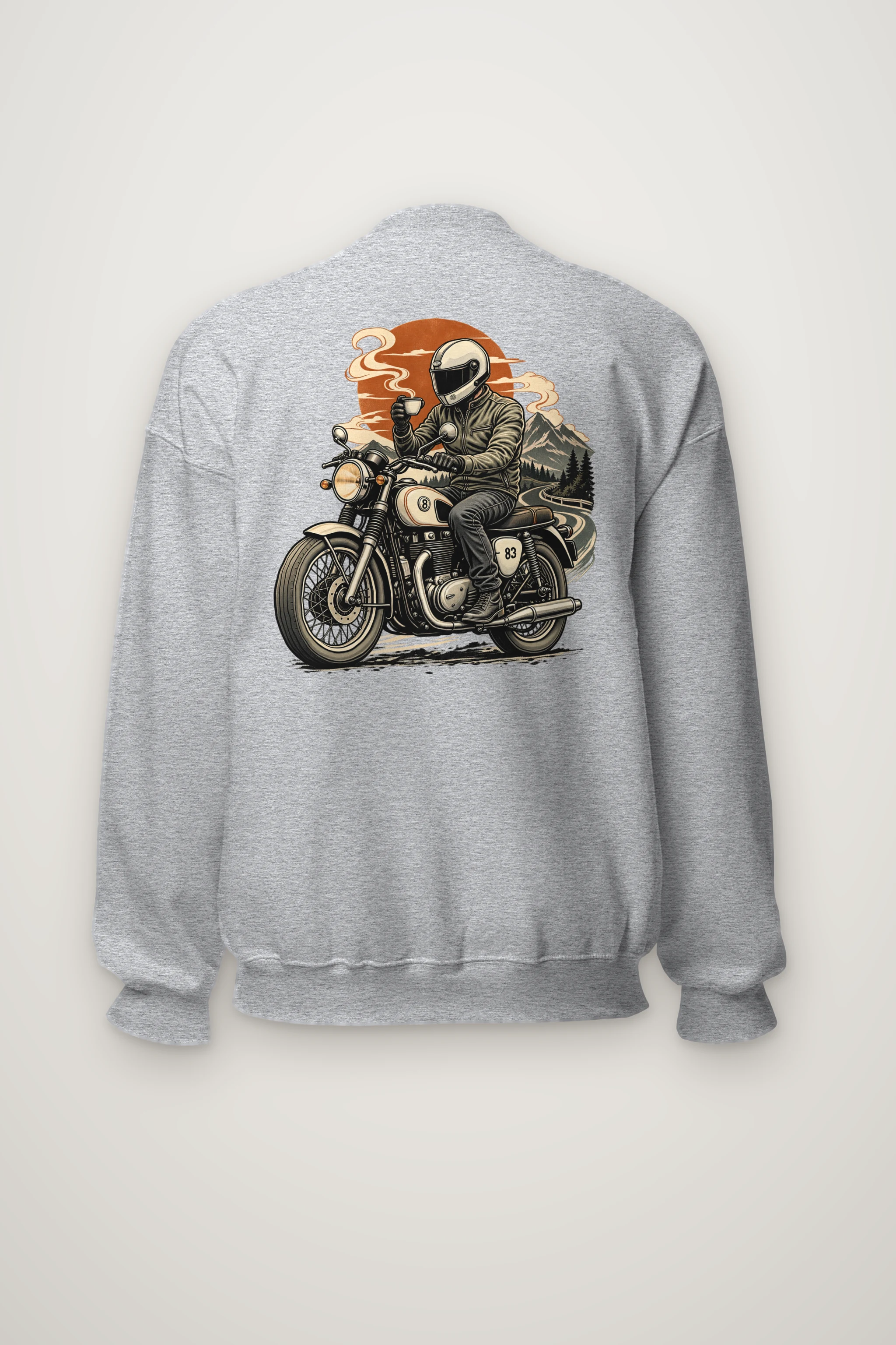 "Coffee Run Rider" Heavy Blend Unisex Crewneck Sweatshirt