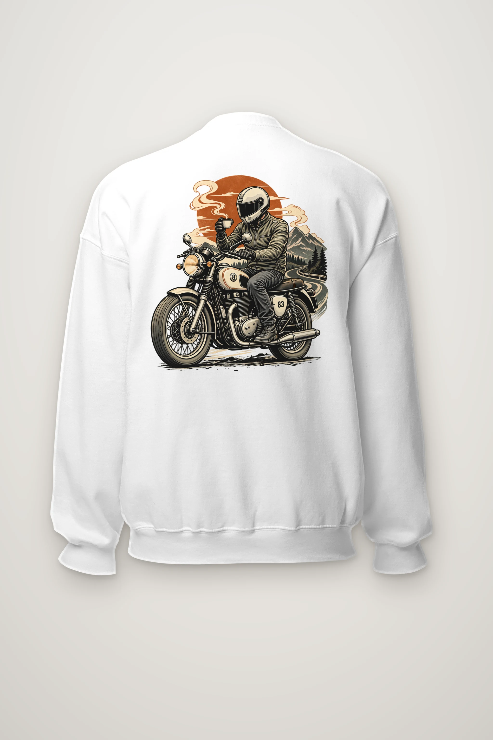 "Coffee Run Rider" Heavy Blend Unisex Crewneck Sweatshirt