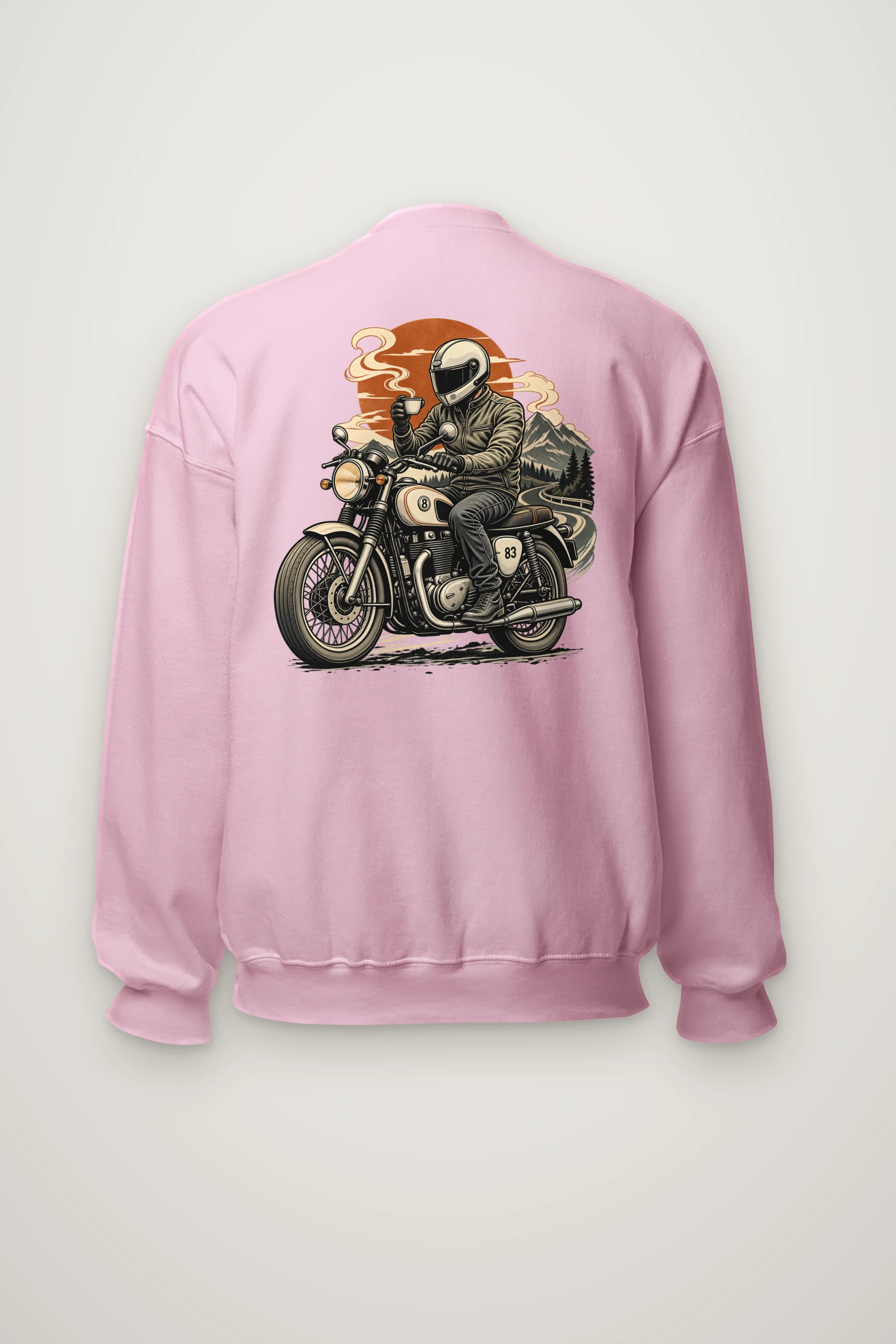 "Coffee Run Rider" Heavy Blend Unisex Crewneck Sweatshirt