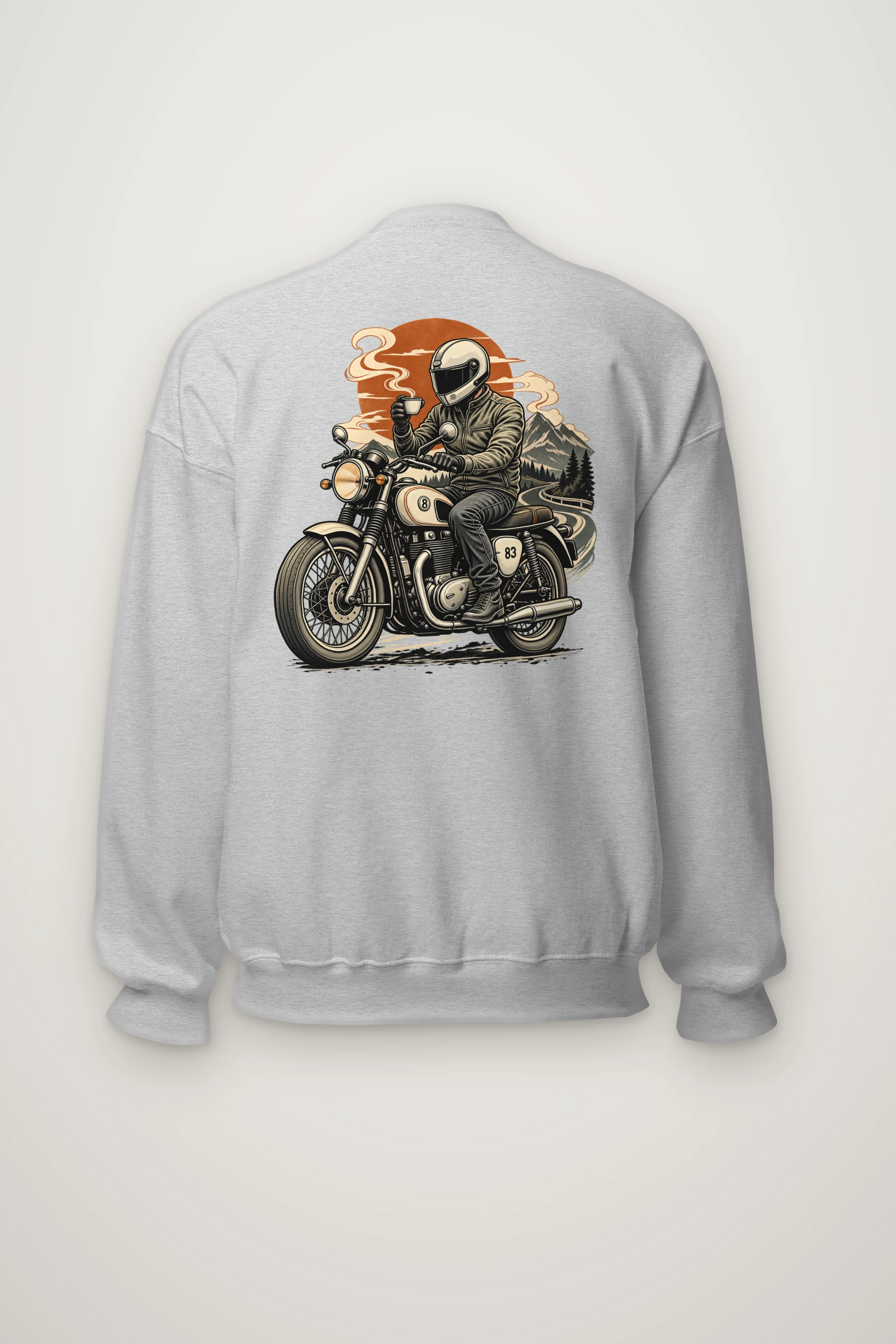"Coffee Run Rider" Heavy Blend Unisex Crewneck Sweatshirt