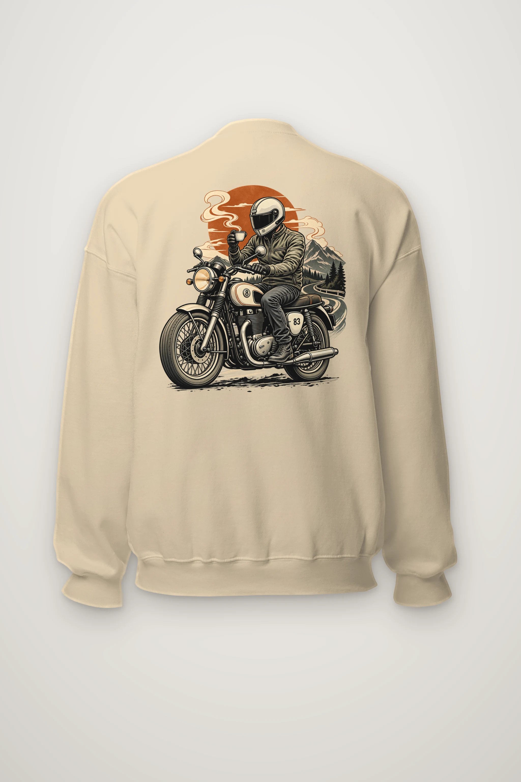 "Coffee Run Rider" Heavy Blend Unisex Crewneck Sweatshirt