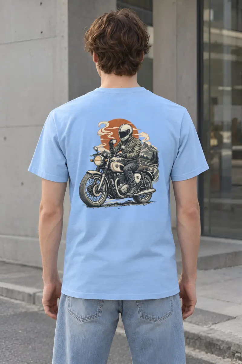 "Coffee Run Rider" Heavyweight Unisex Crewneck T-shirt