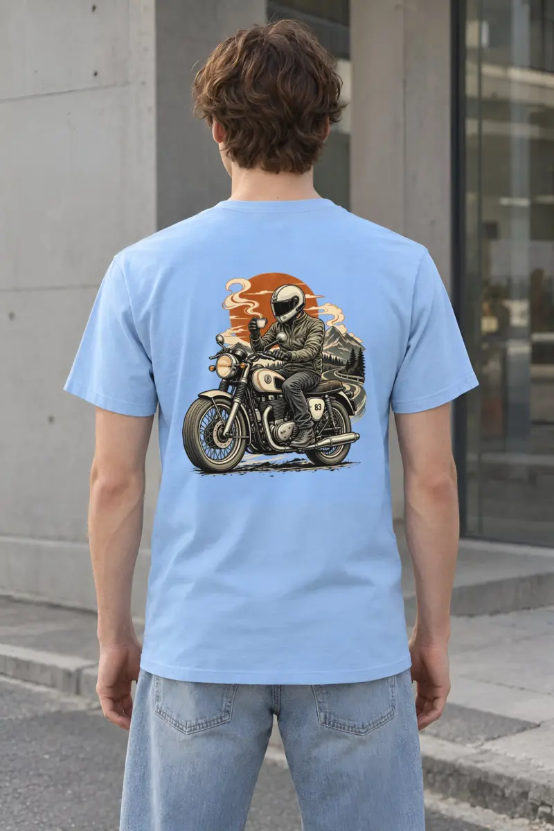 "Coffee Run Rider" Heavyweight Unisex Crewneck T-shirt