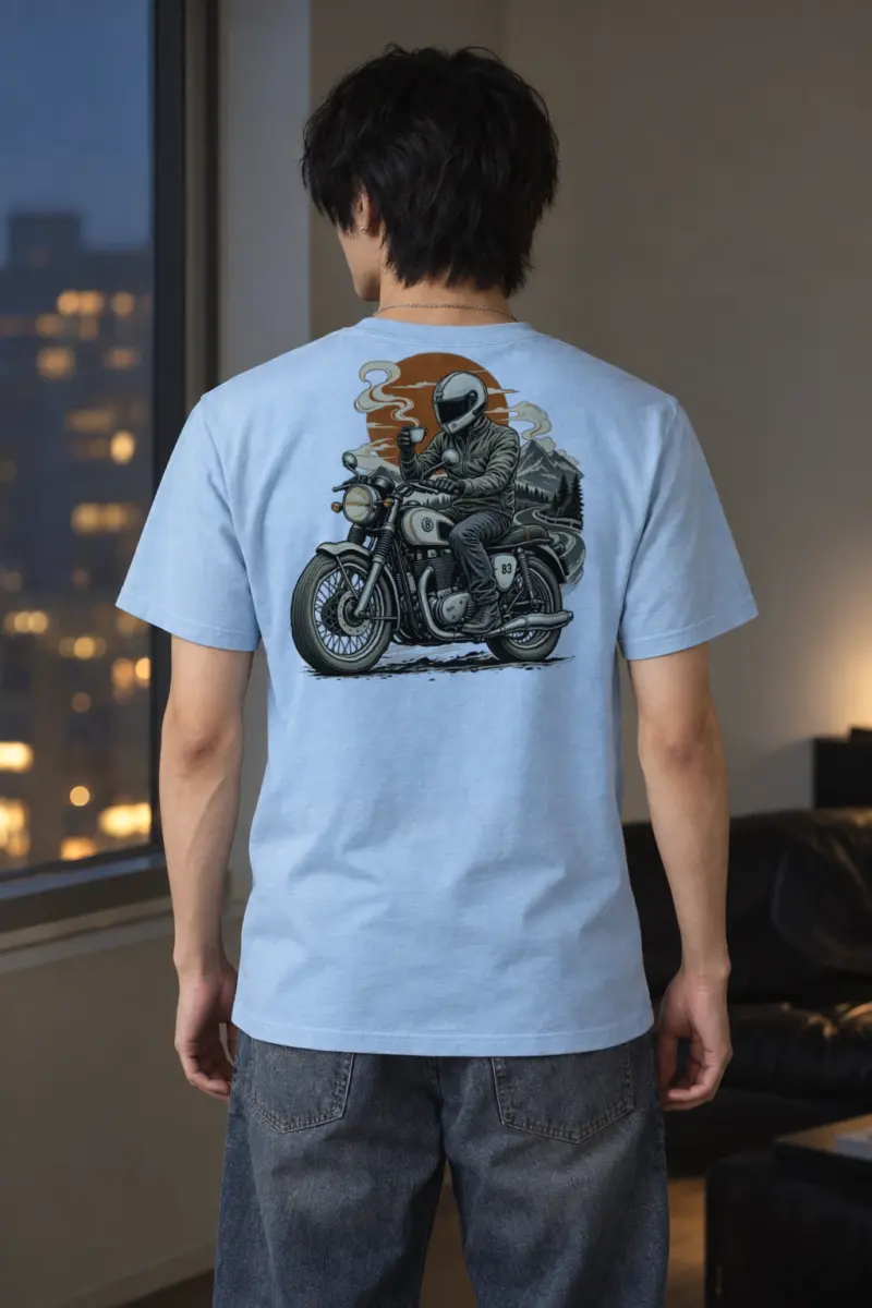 "Coffee Run Rider" Heavyweight Unisex Crewneck T-shirt