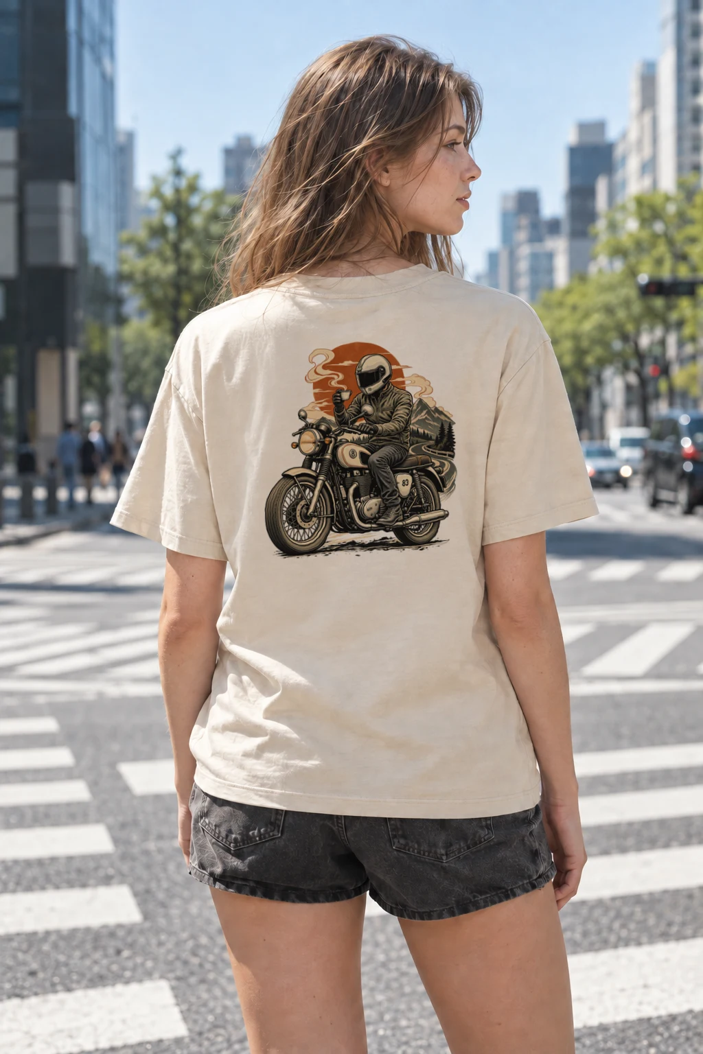 "Coffee Run Rider" Heavyweight Unisex Crewneck T-shirt | Gildan 5000