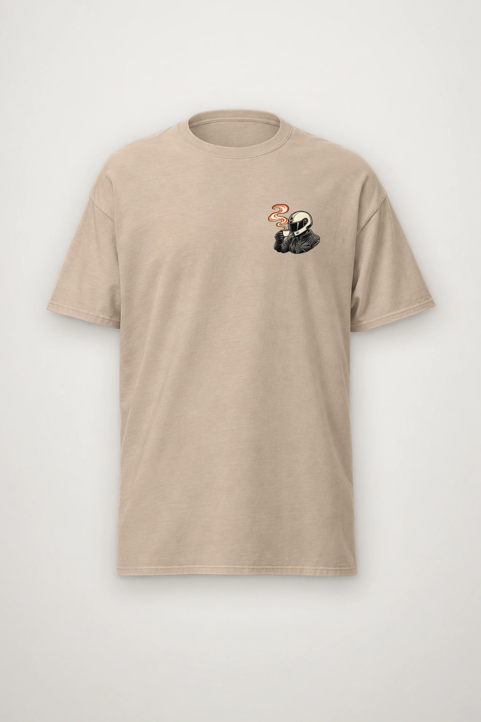 "Coffee Run Rider" Heavyweight Unisex Crewneck T-shirt